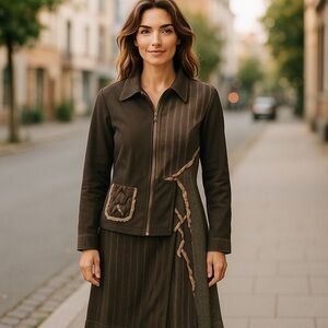 2 pc skirt and jacket large